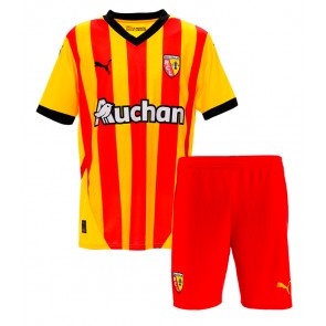 RC Lens Dětské Domácí dres komplet 2024-25 Krátký Rukáv (+ trenýrky)